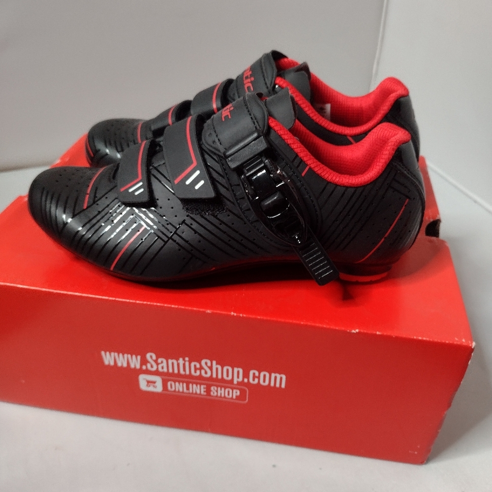 Santic Roadway Unisex Road Cycling Shoes  M5  Size 38 Black Mountain Bike NIB